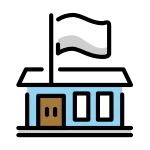 Flagged Building SVG Icon